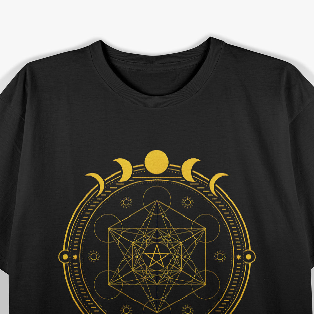 Sacred Geometry and Metatron's Cube Celestial Harmony T-Shirt