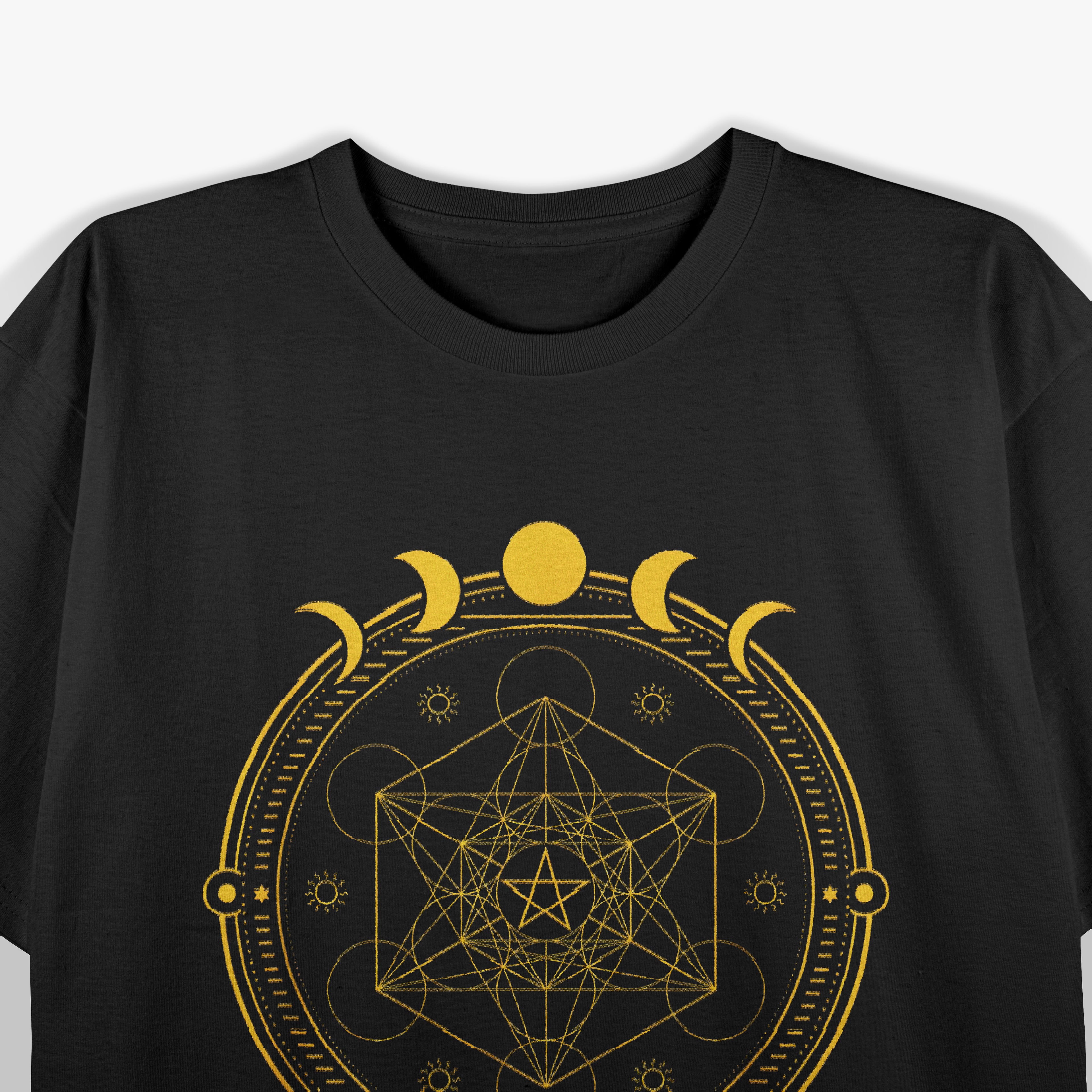 Sacred Geometry and Metatron's Cube Celestial Harmony T-Shirt