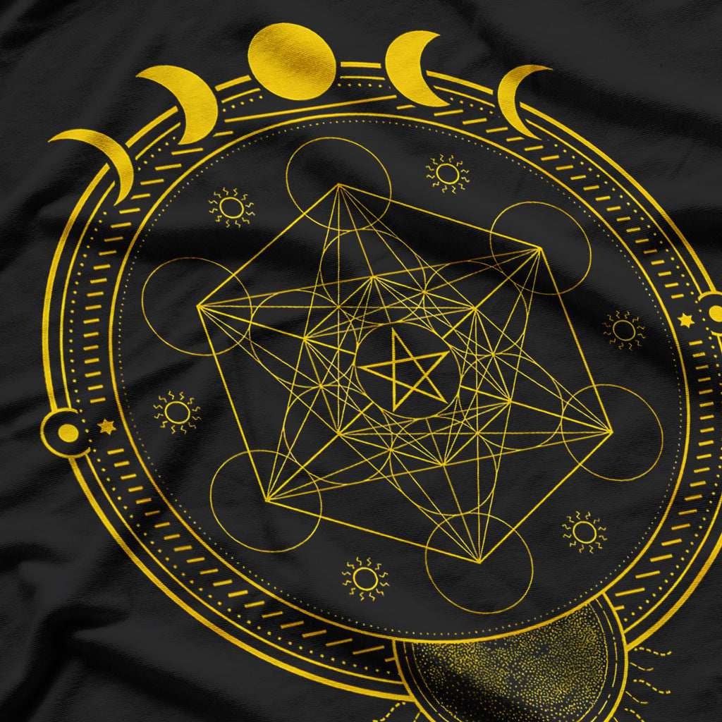 Sacred Geometry and Metatron's Cube Celestial Harmony T-Shirt
