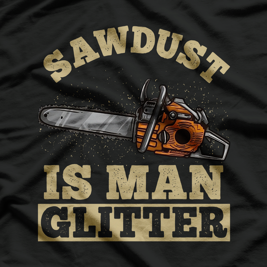 Sawdust Is Man Glitter, Chainsaw Lumberjack T-Shirt