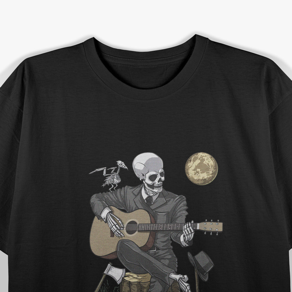 Skeleton Playing Acoustic Guitar T-Shirt