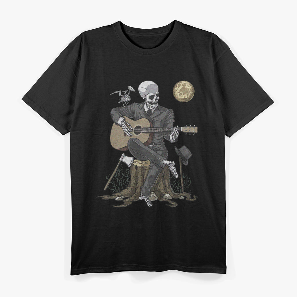 Skeleton Playing Acoustic Guitar T-Shirt