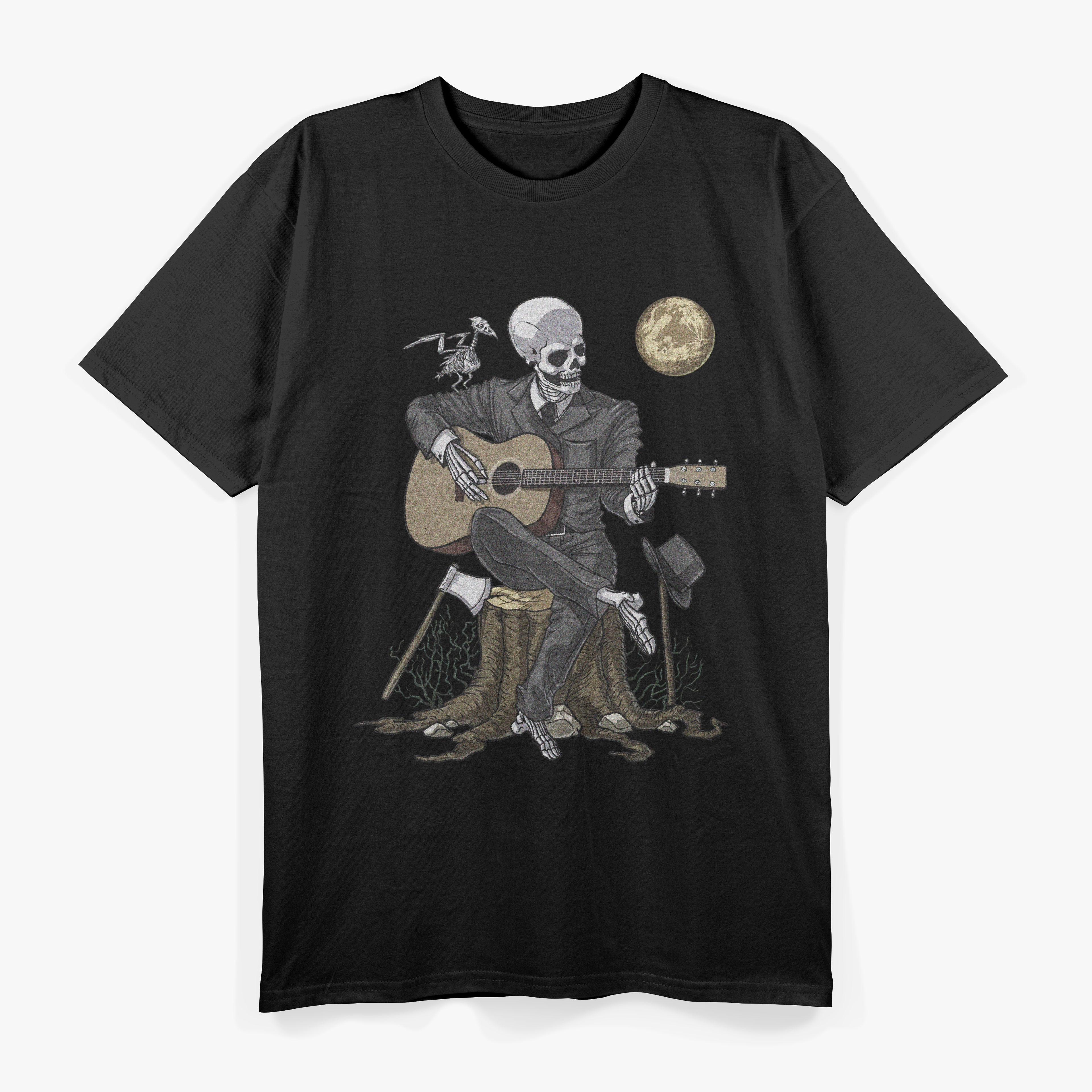 Skeleton Playing Acoustic Guitar T-Shirt