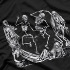 Funny Skeletons Dancing At The Cemetery T-Shirt