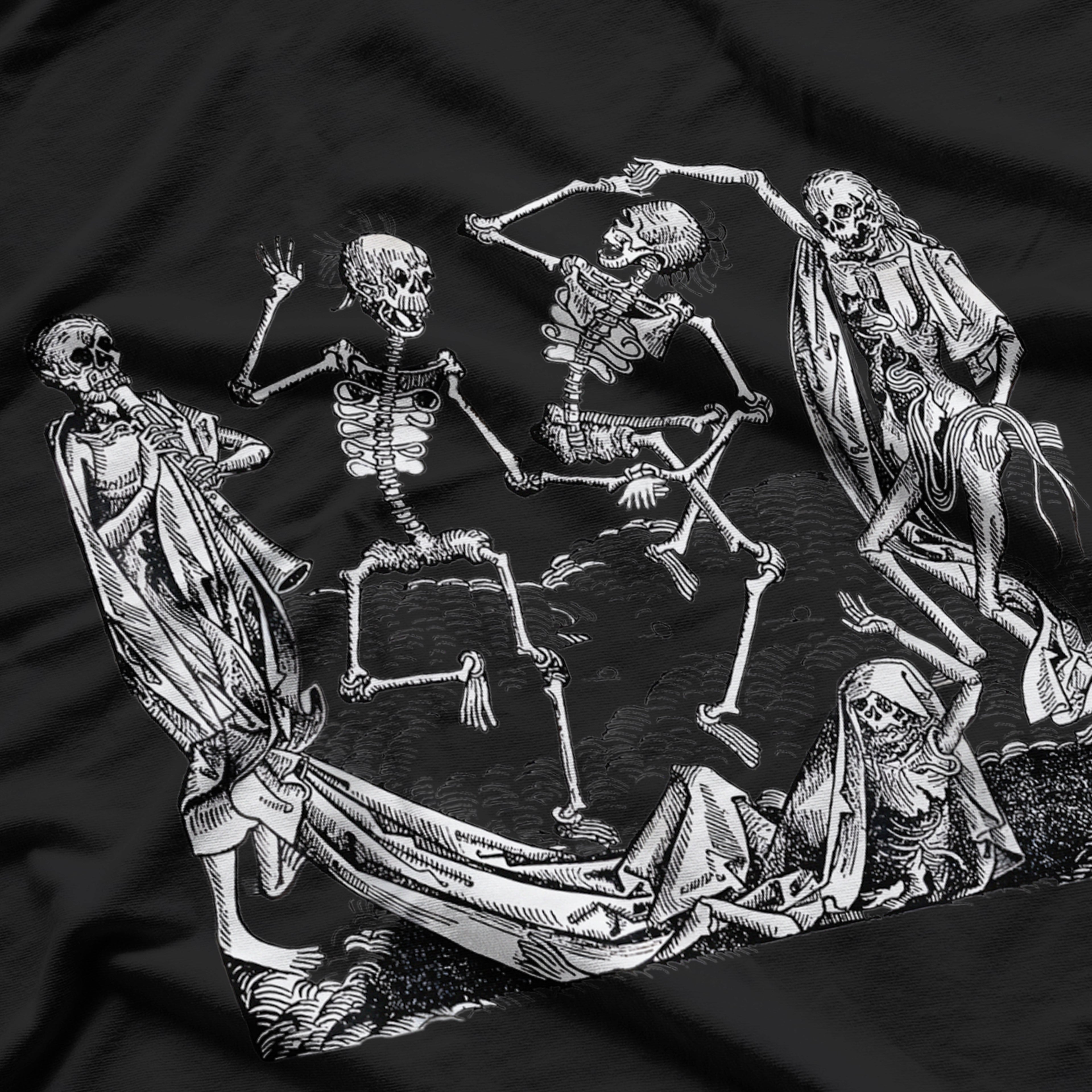 Funny Skeletons Dancing At The Cemetery T-Shirt