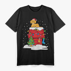 Golden Retriever in Christmas Lights Holiday T-Shirt