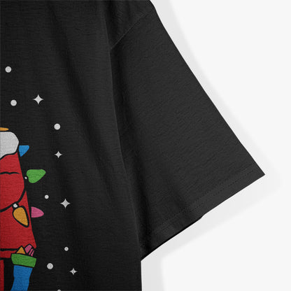 Golden Retriever in Christmas Lights Holiday T-Shirt