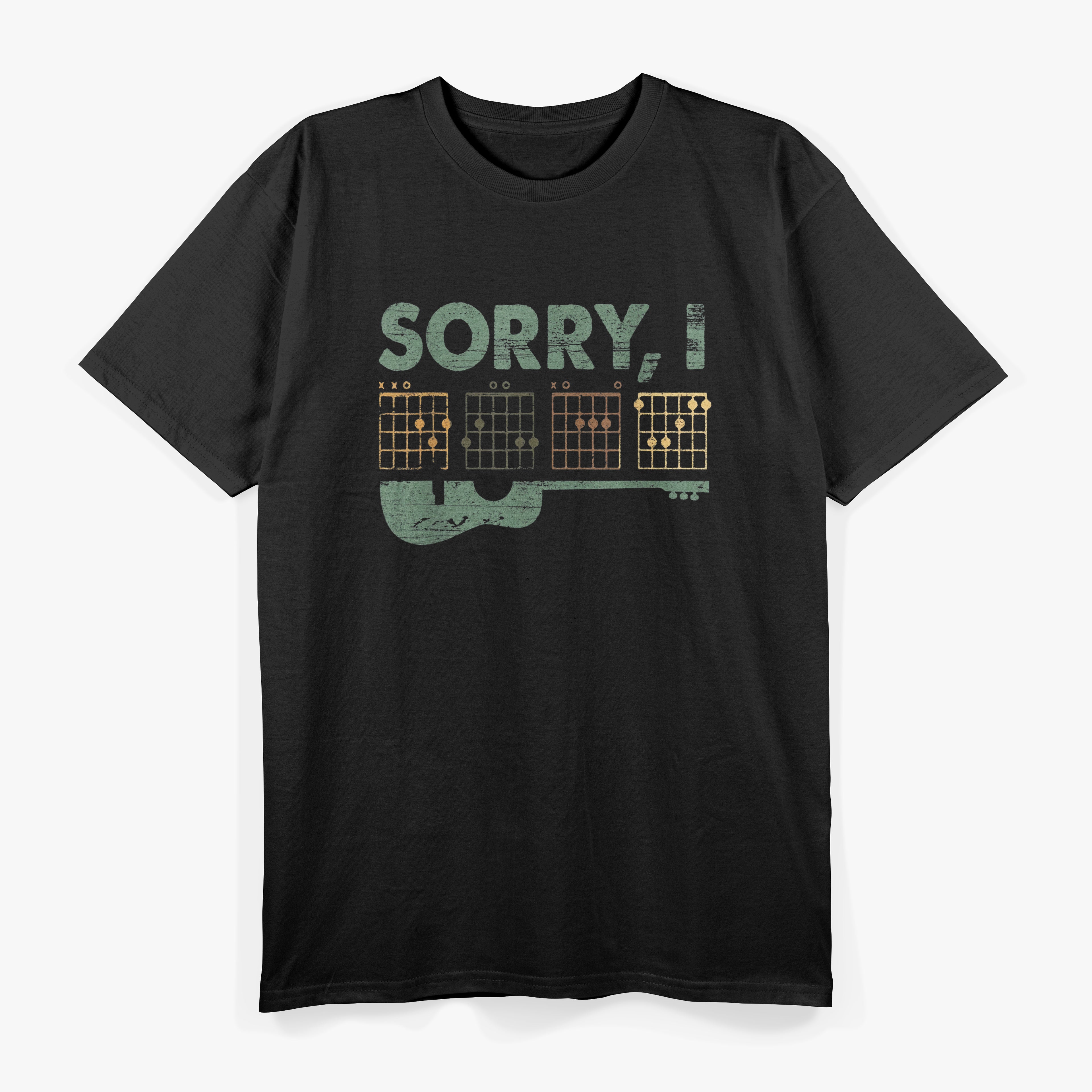 Funny Hidden Message Guitar Chords, Sorry I-DGAF T-Shirt
