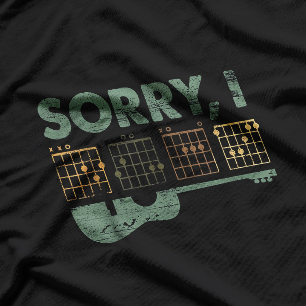 Funny Hidden Message Guitar Chords, Sorry I-DGAF T-Shirt