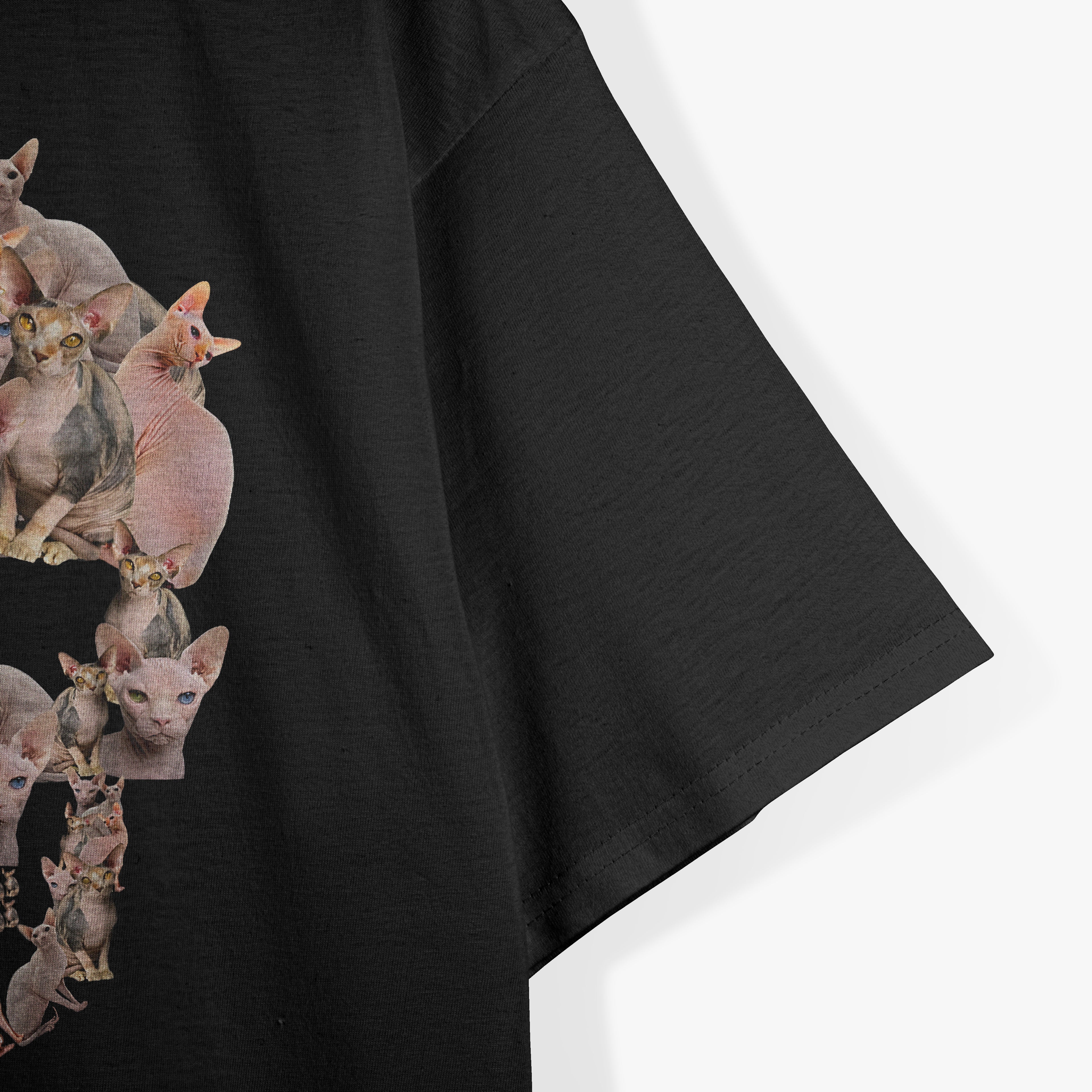 Sphynx Cat Graphic Skull T-Shirt