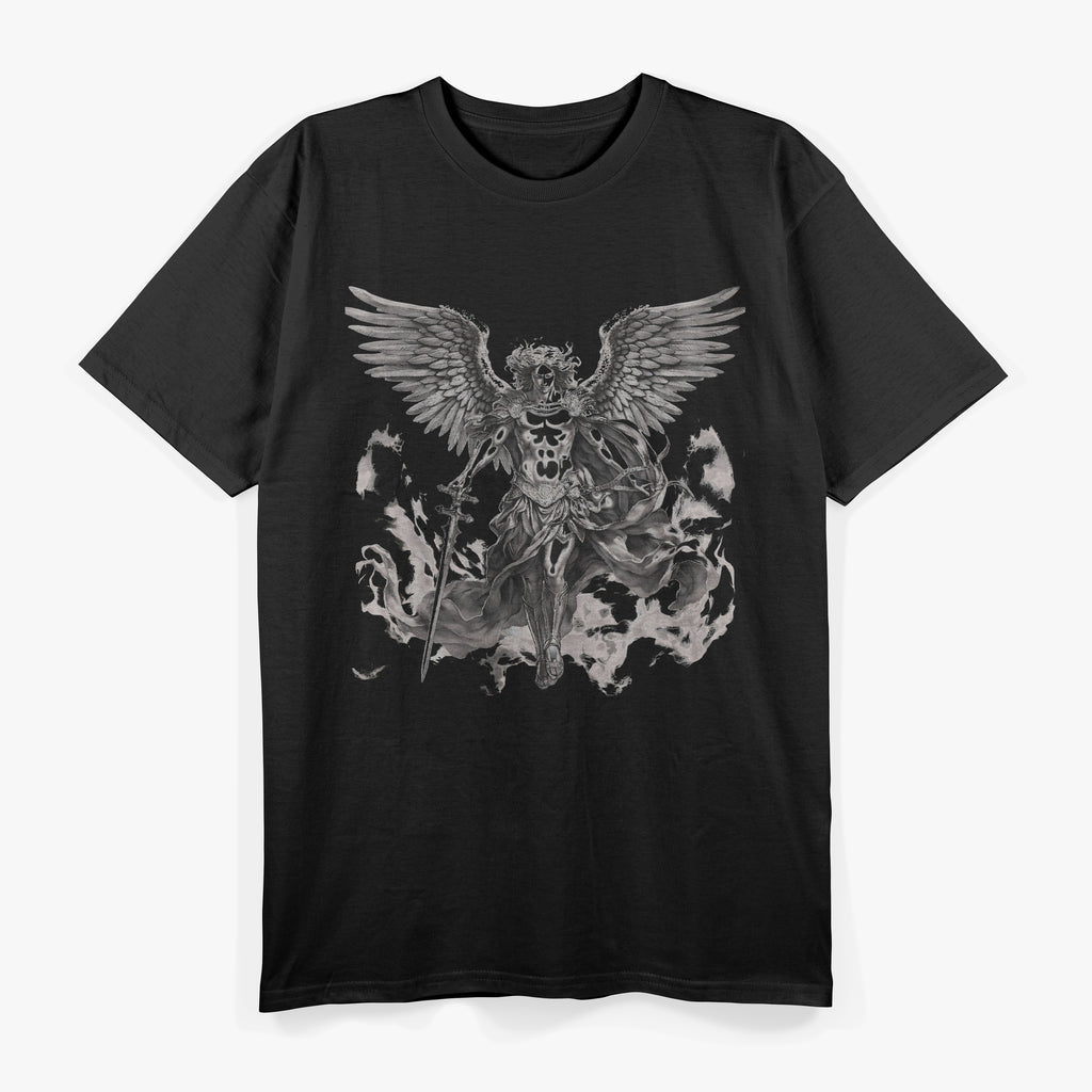 St Michael The Archangel Christian In Tattoo Style T-Shirt