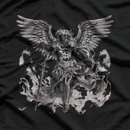 St Michael The Archangel Christian In Tattoo Style T-Shirt