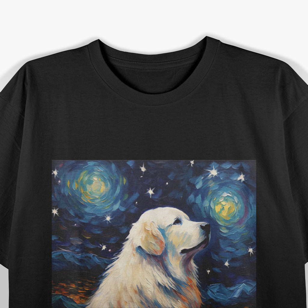 Starry Night Great Pyrenees Dog T-Shirt