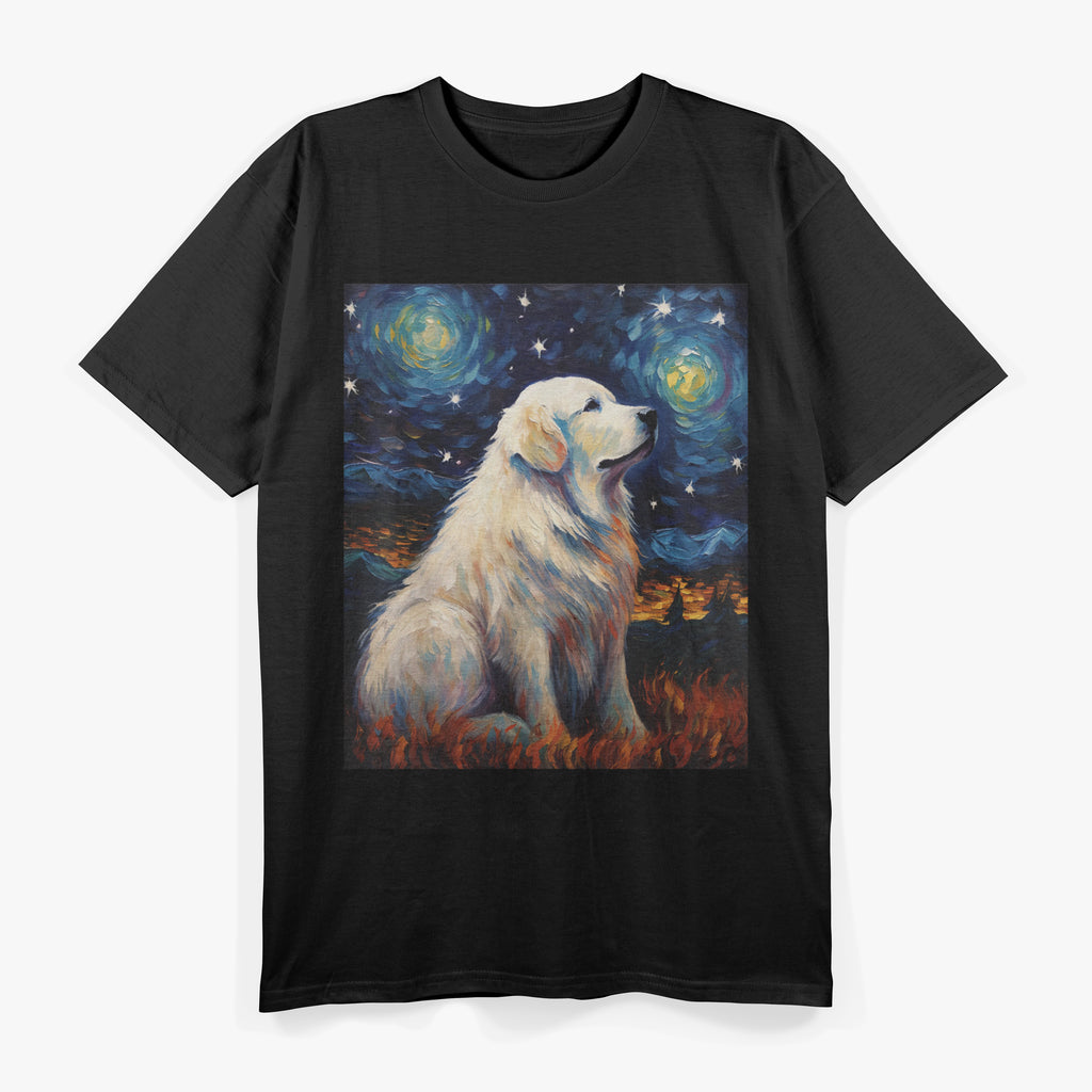 Starry Night Great Pyrenees Dog T-Shirt