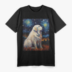 Starry Night Great Pyrenees Dog T-Shirt