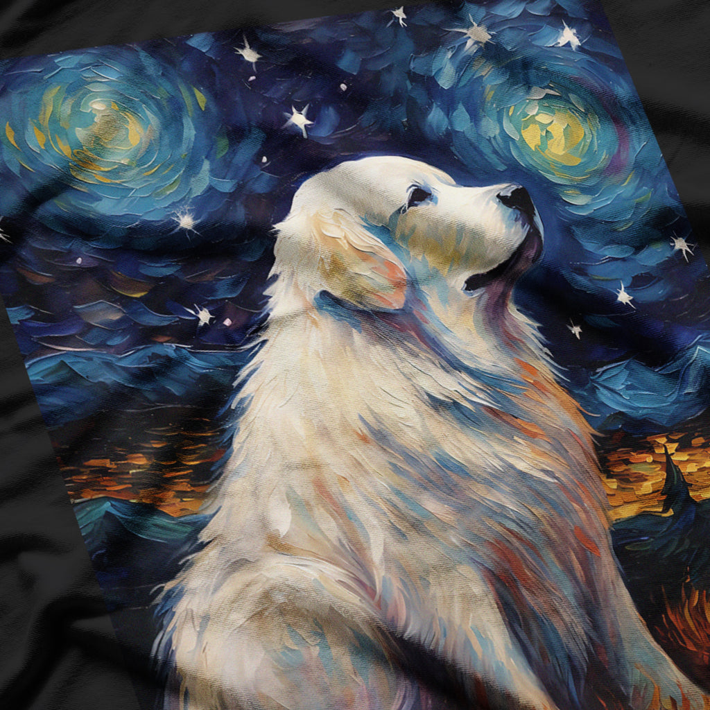 Starry Night Great Pyrenees Dog T-Shirt