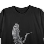 Tai Chi White Flying Crane Qi Gong Illustration T-Shirt