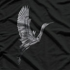 Tai Chi White Flying Crane Qi Gong Illustration T-Shirt