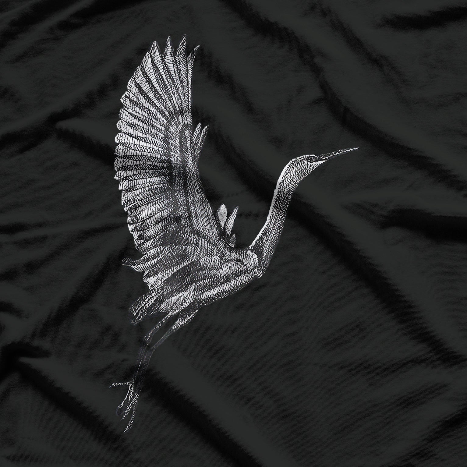 Tai Chi White Flying Crane Qi Gong Illustration T-Shirt