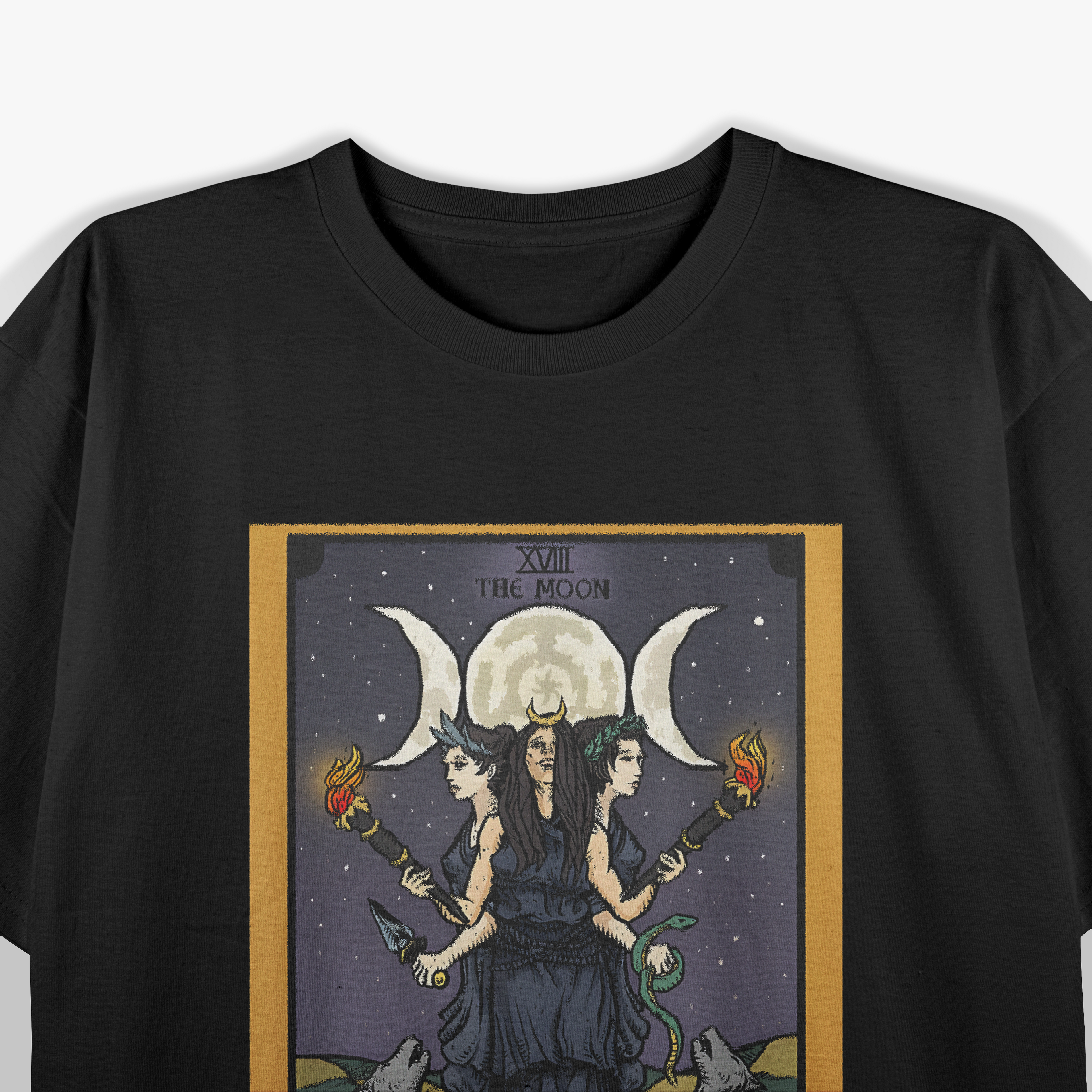 Tarot Cards and Goddess Tapestry - Mystical Art for Spiritual T-Shirt
