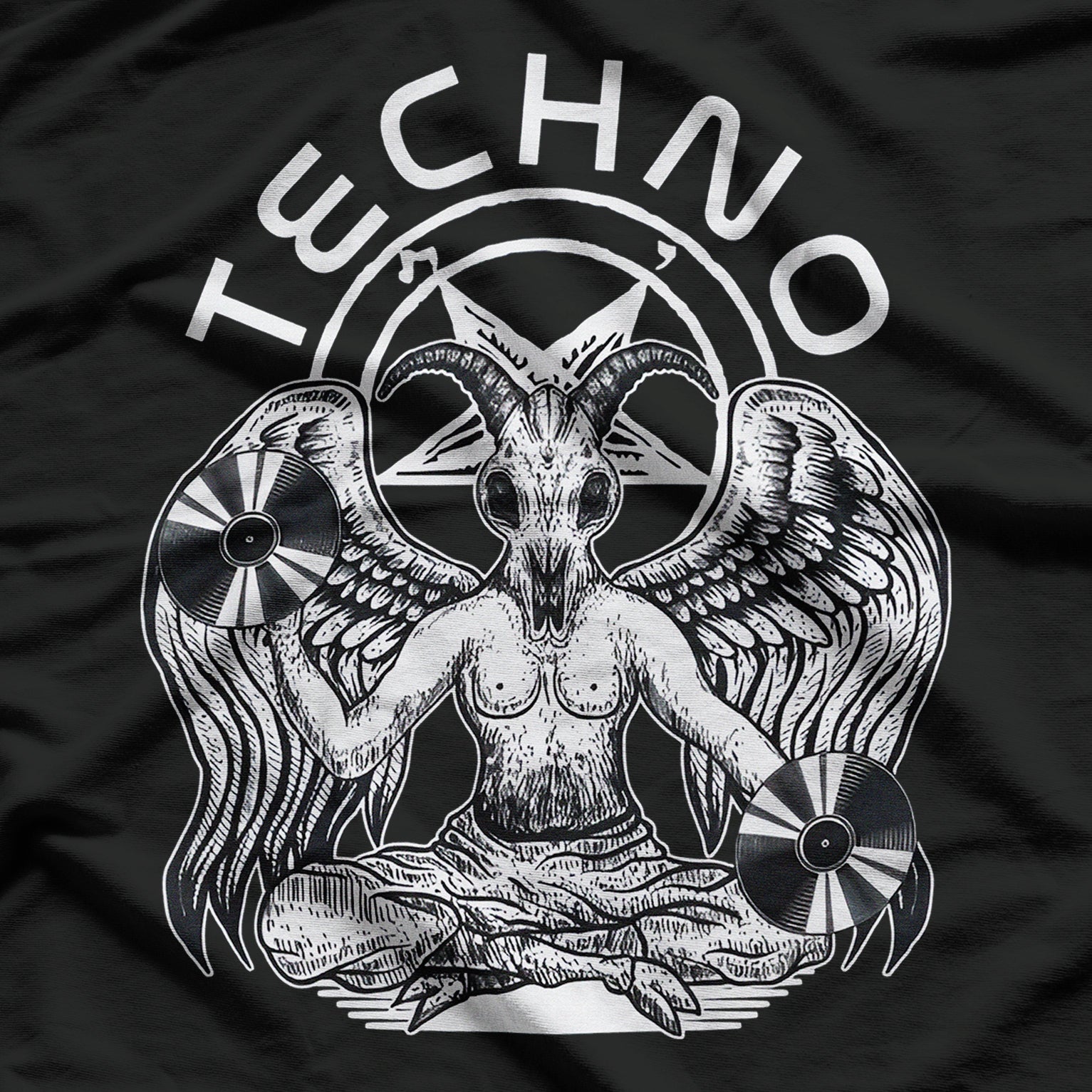 Techno Satanist Goat Dark Beats T-Shirt