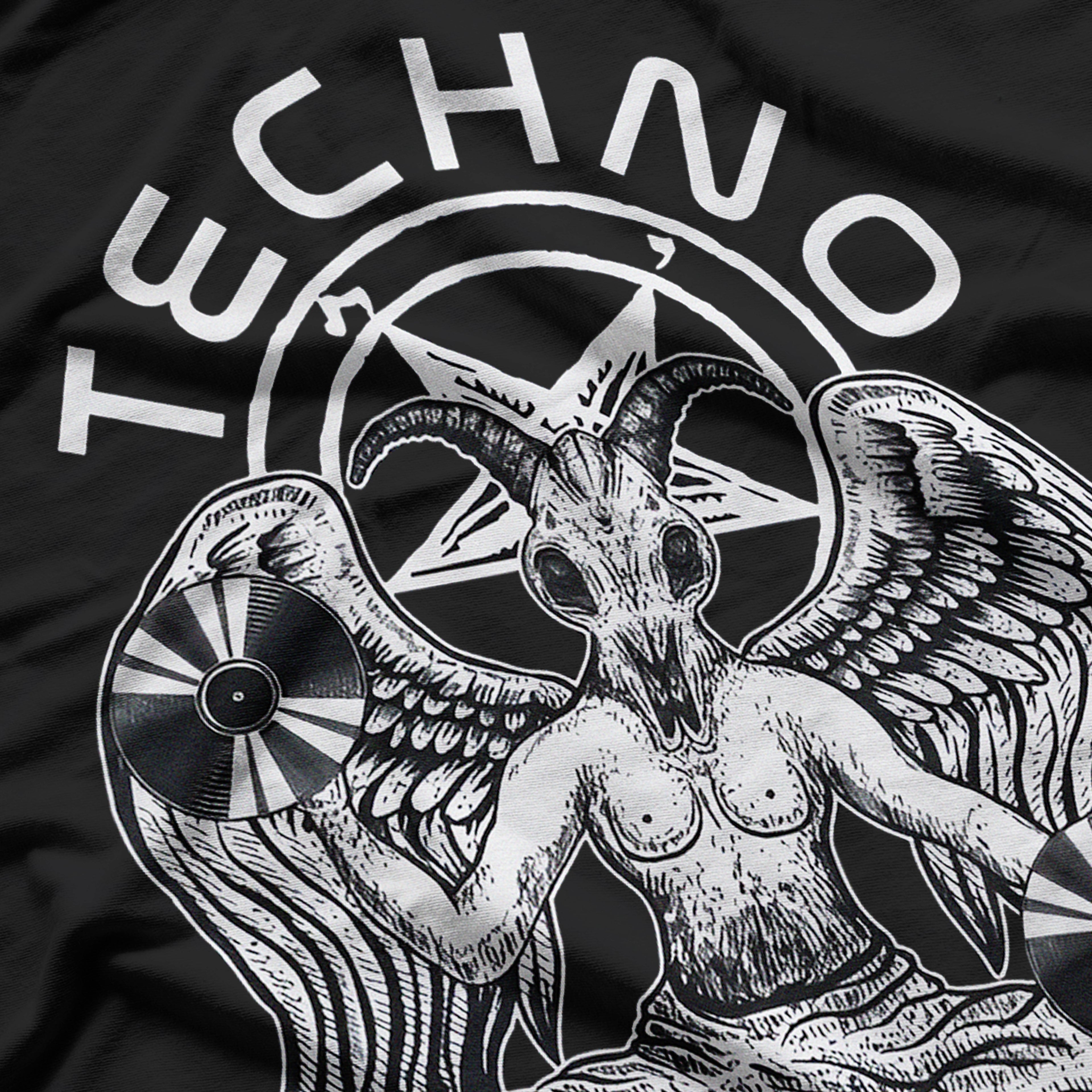 Techno Satanist Goat Dark Beats T-Shirt
