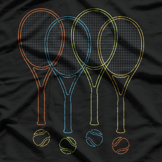 Tennis Player Sport Racket & Tennis Ball T-Shirt
