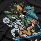 The Conspiracy Club Funny UFO Bigfoot Alien T-Shirt
