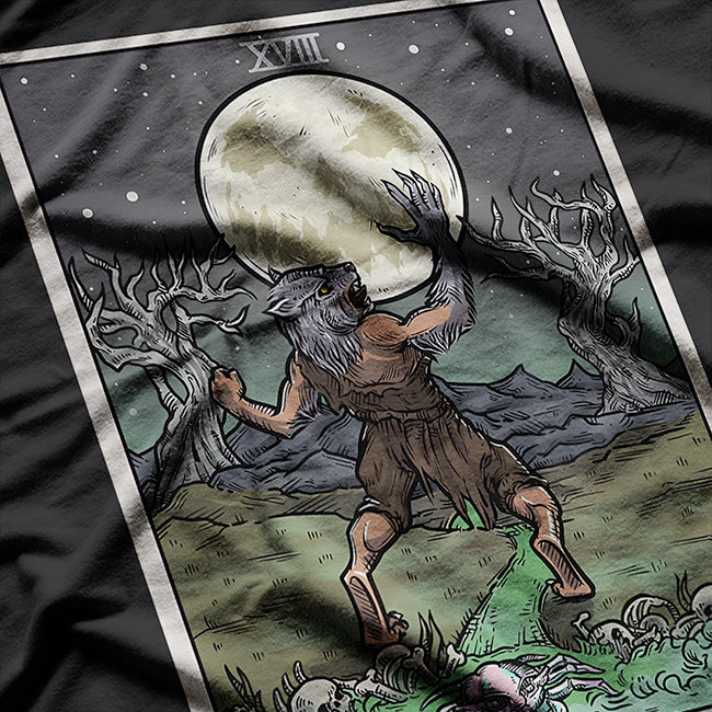 The Moon Tarot Card Halloween Mystery and Intuition T-Shirt