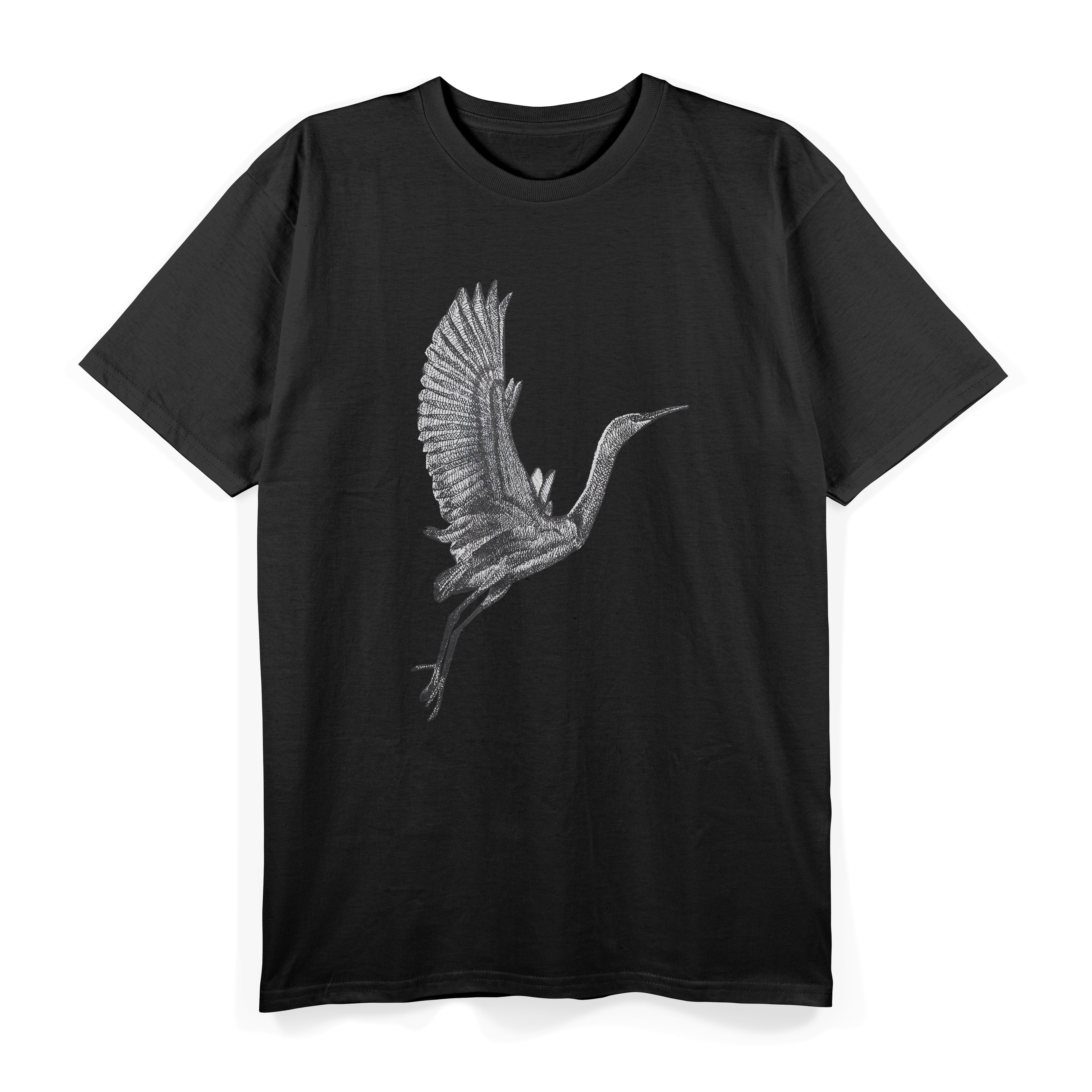 Tai Chi White Flying Crane Qi Gong Illustration T-Shirt