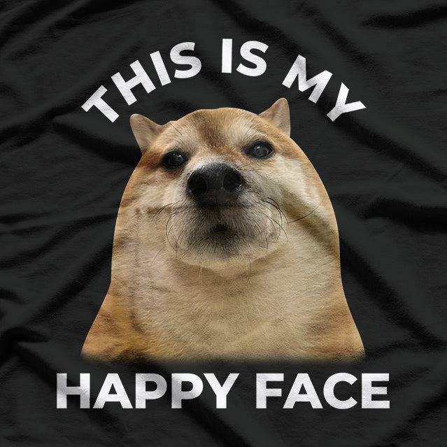 Shiba Inu Face Bold Dog Lover T-Shirt