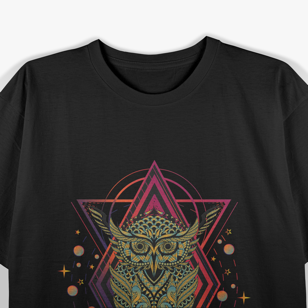 Tribal Owl - Sacred Geometry Wisdom T-Shirt