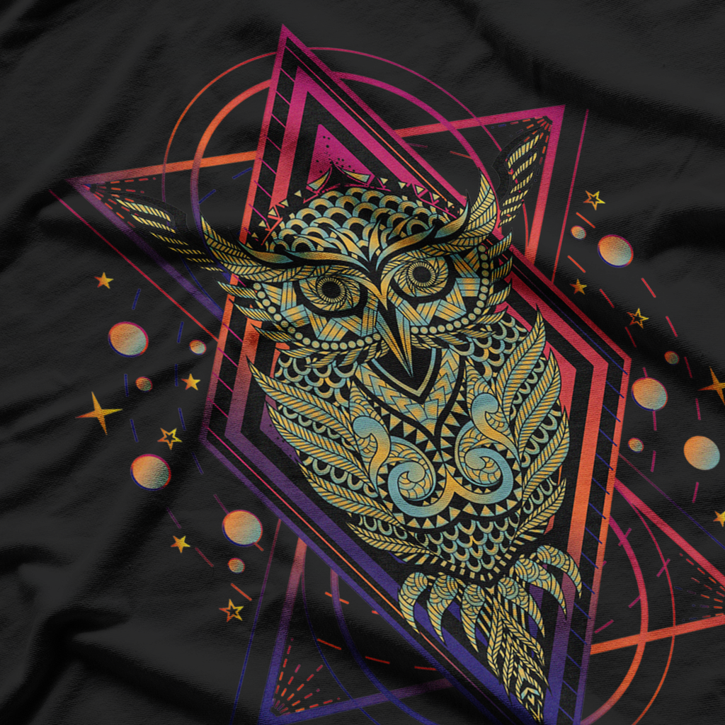 Tribal Owl - Sacred Geometry Wisdom T-Shirt
