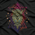 Tribal Owl - Sacred Geometry Wisdom T-Shirt