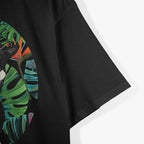 Tuxedo Cat And Tropical Flowers Tuxedo Cat Lover T-Shirt