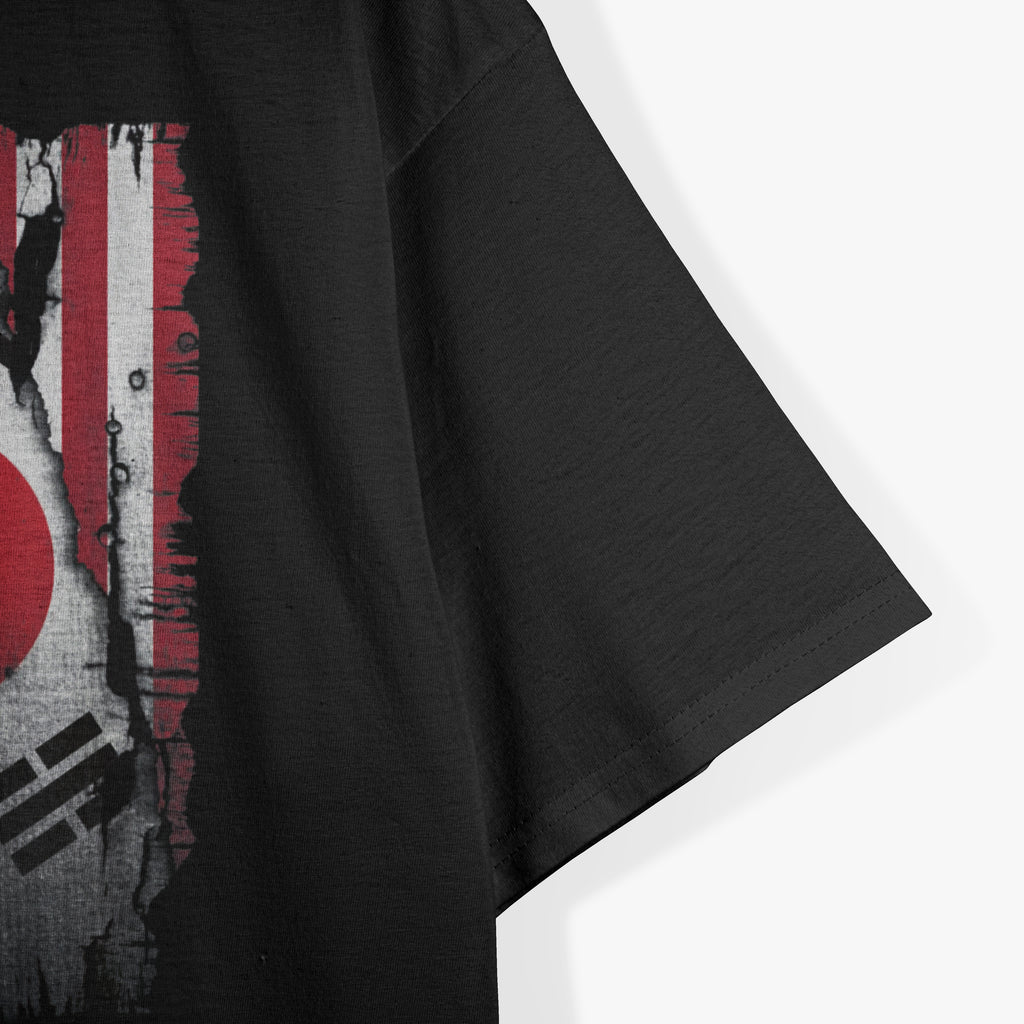 USA South Korea Flag Distressed South Korean Pride T-Shirt