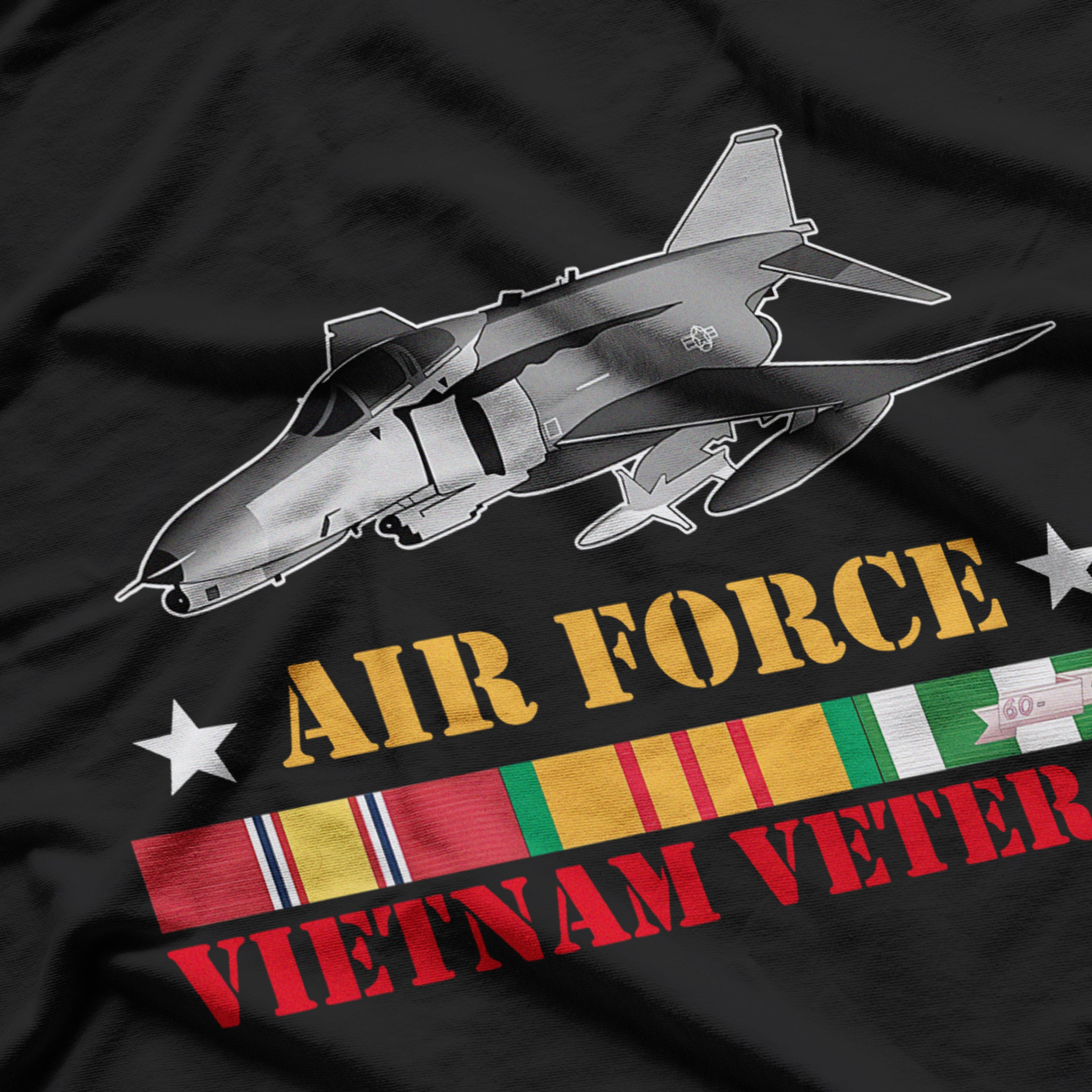 US Air Force Vietnam Veteran, USA Flag T-Shirt