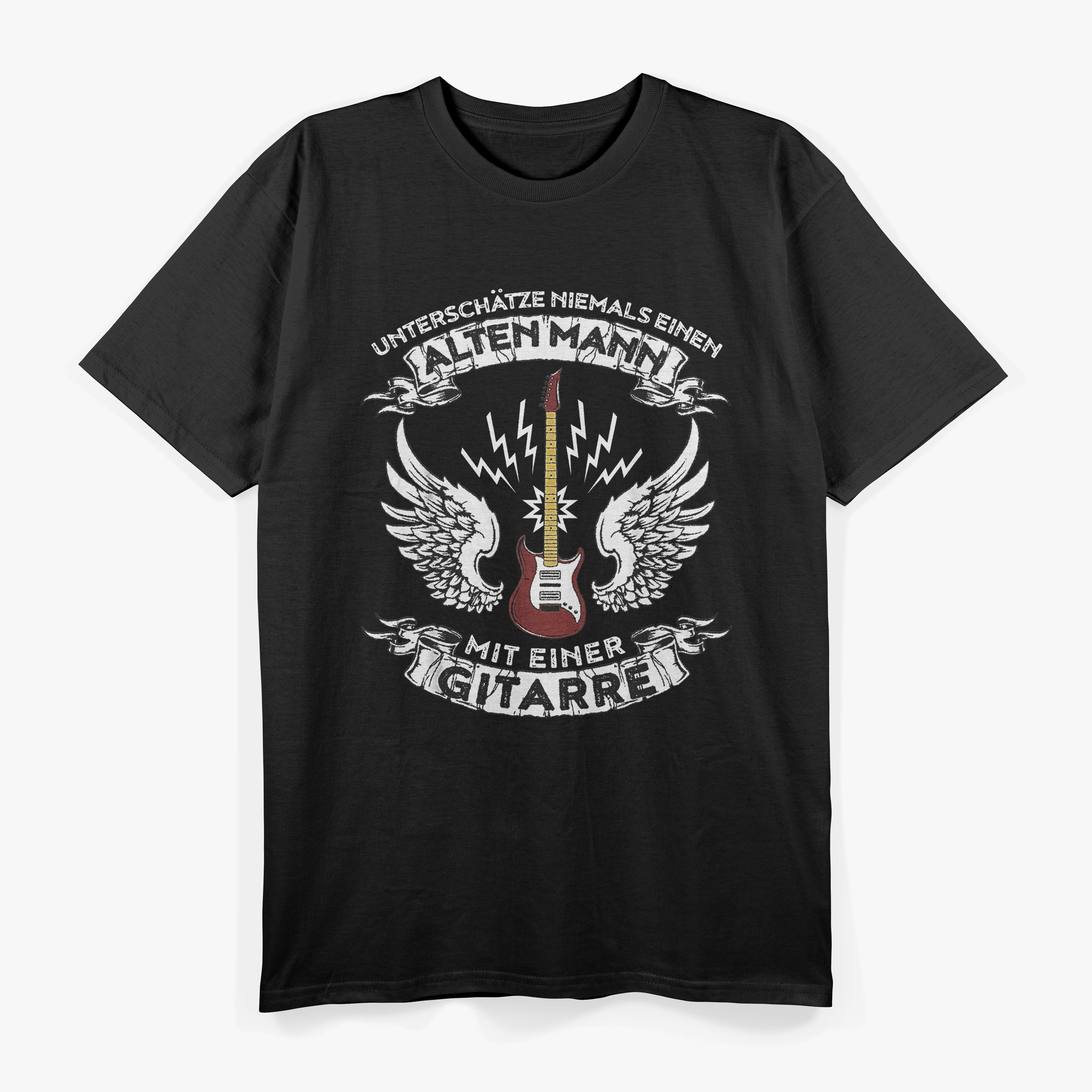 Underestimate Never An Old Man with Guitar T-Shirt