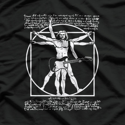 VITRUVIAN MAN PLAYING THE GUITAR T-Shirt