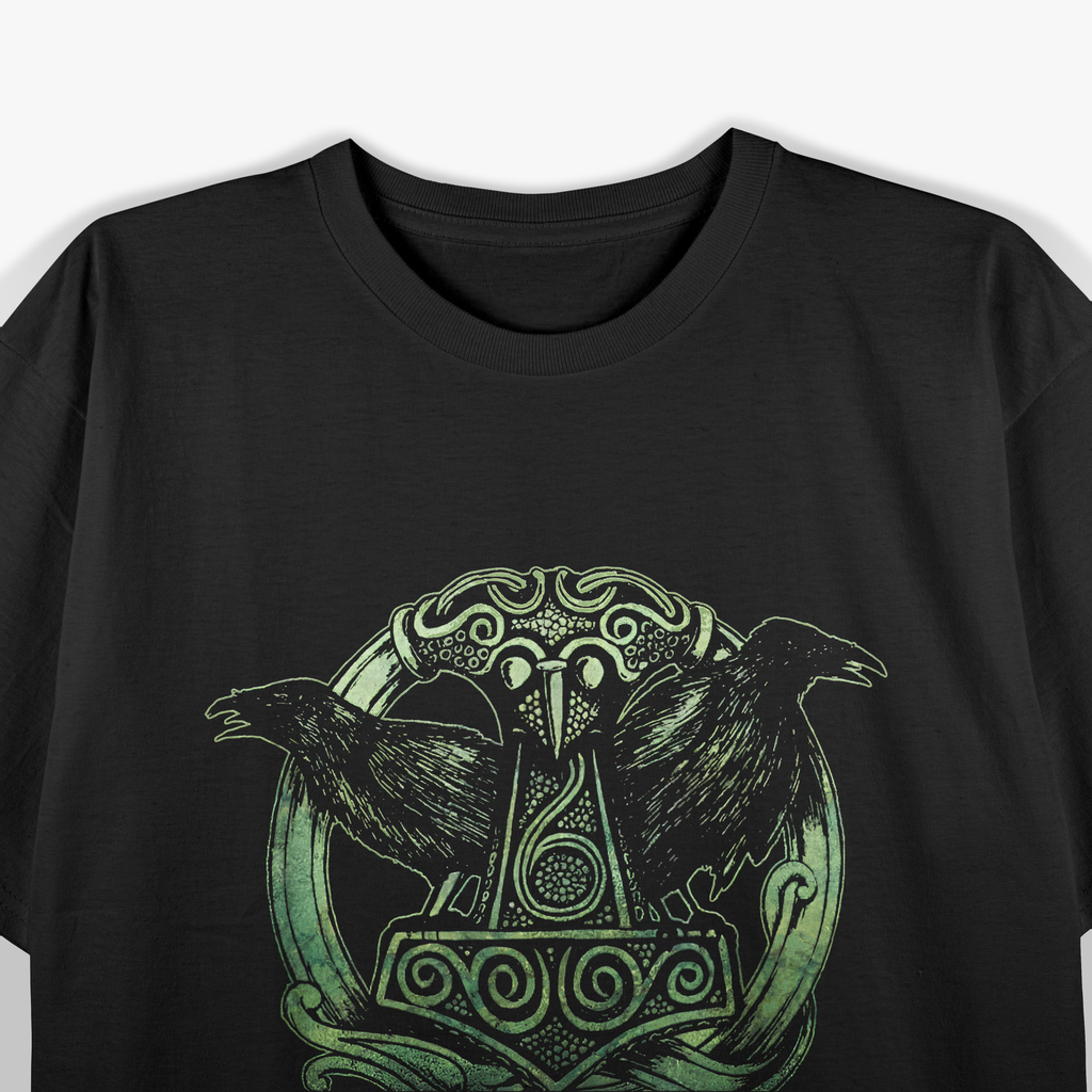 Viking Celtic Huginn & Muninn Odin’s Raven Companions T-Shirt