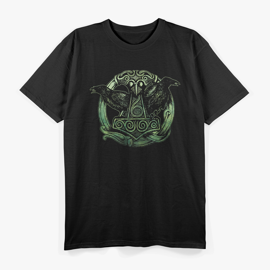Viking Celtic Huginn & Muninn Odin’s Raven Companions T-Shirt