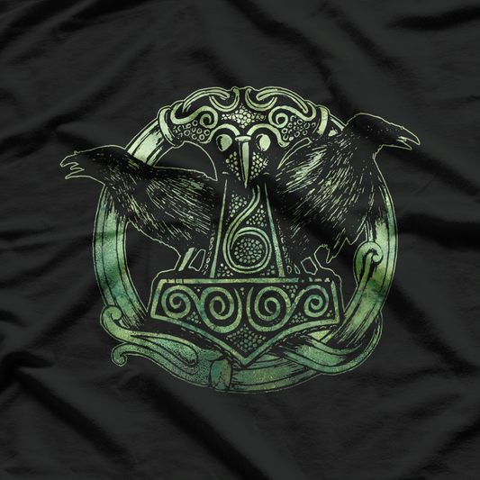 Viking Celtic Huginn & Muninn Odin’s Raven Companions T-Shirt