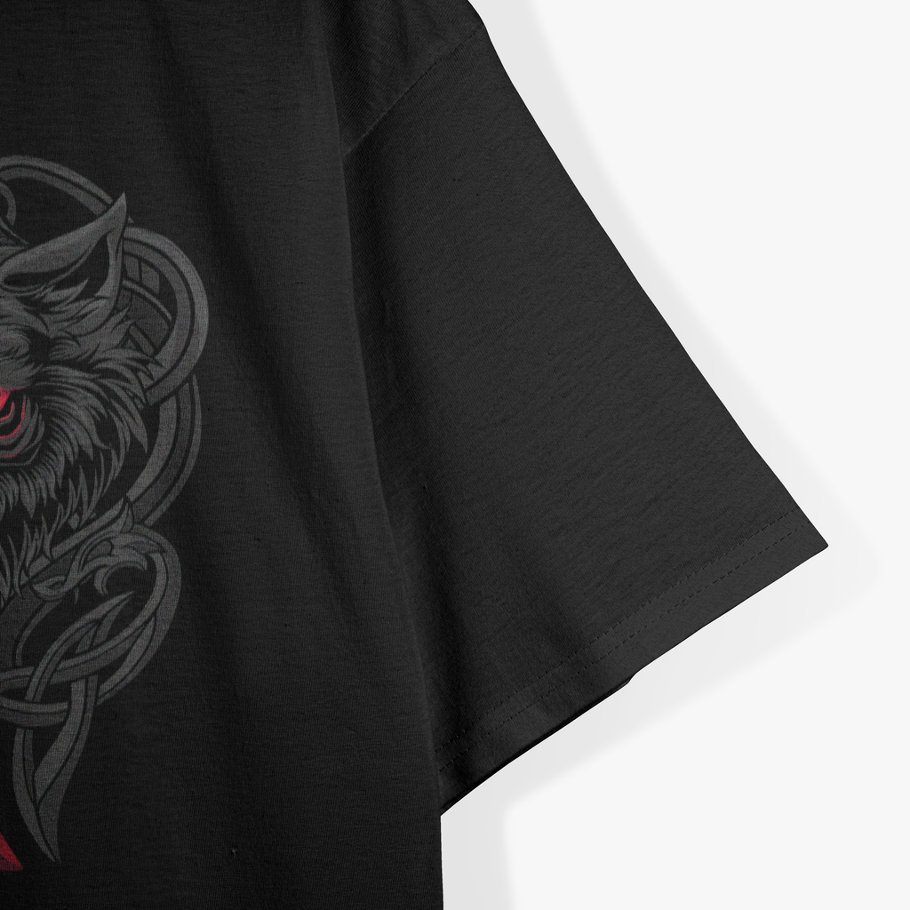 Viking Fenrir - Monstrous Wolf Valknut Norse T-Shirt