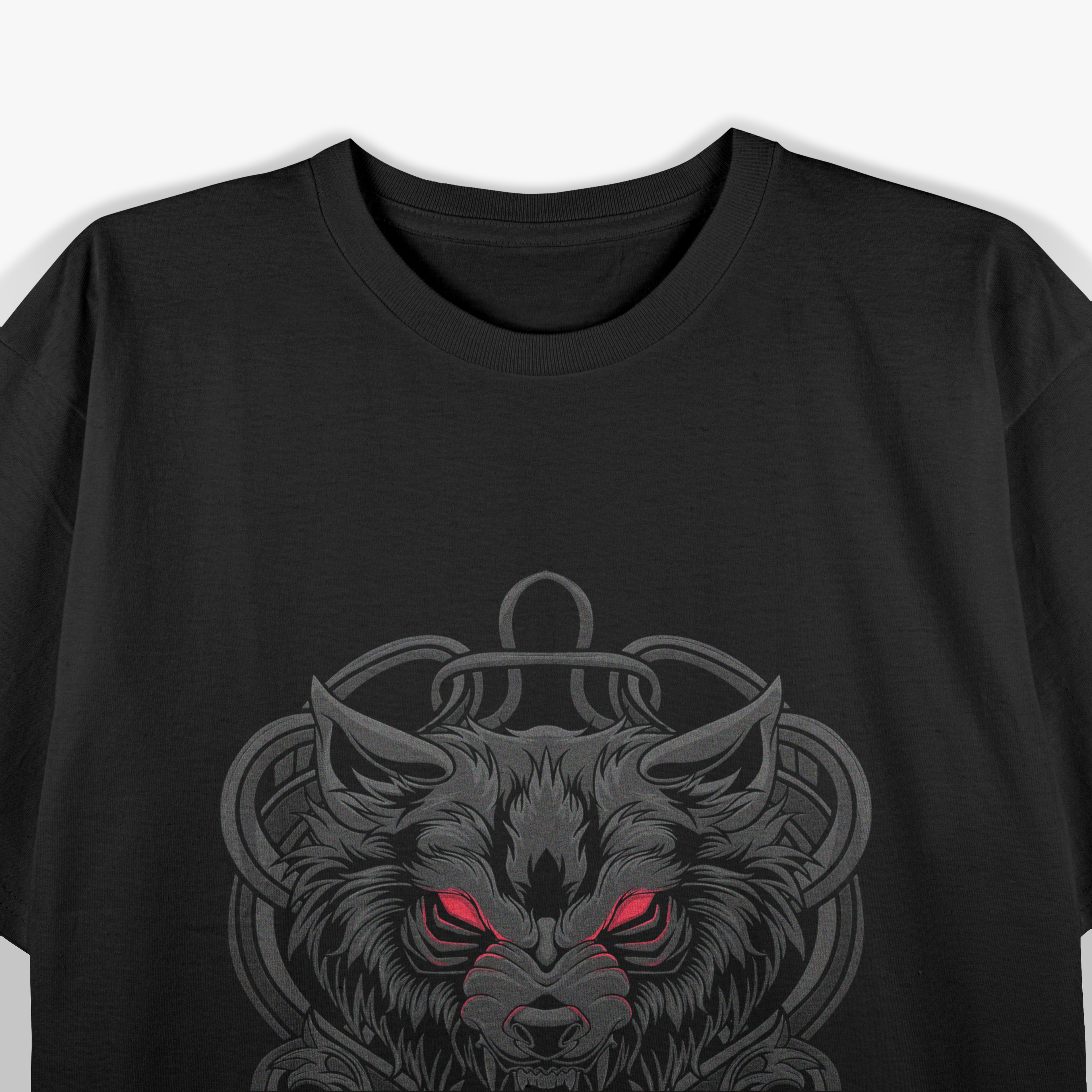 Viking Fenrir - Monstrous Wolf Valknut Norse T-Shirt