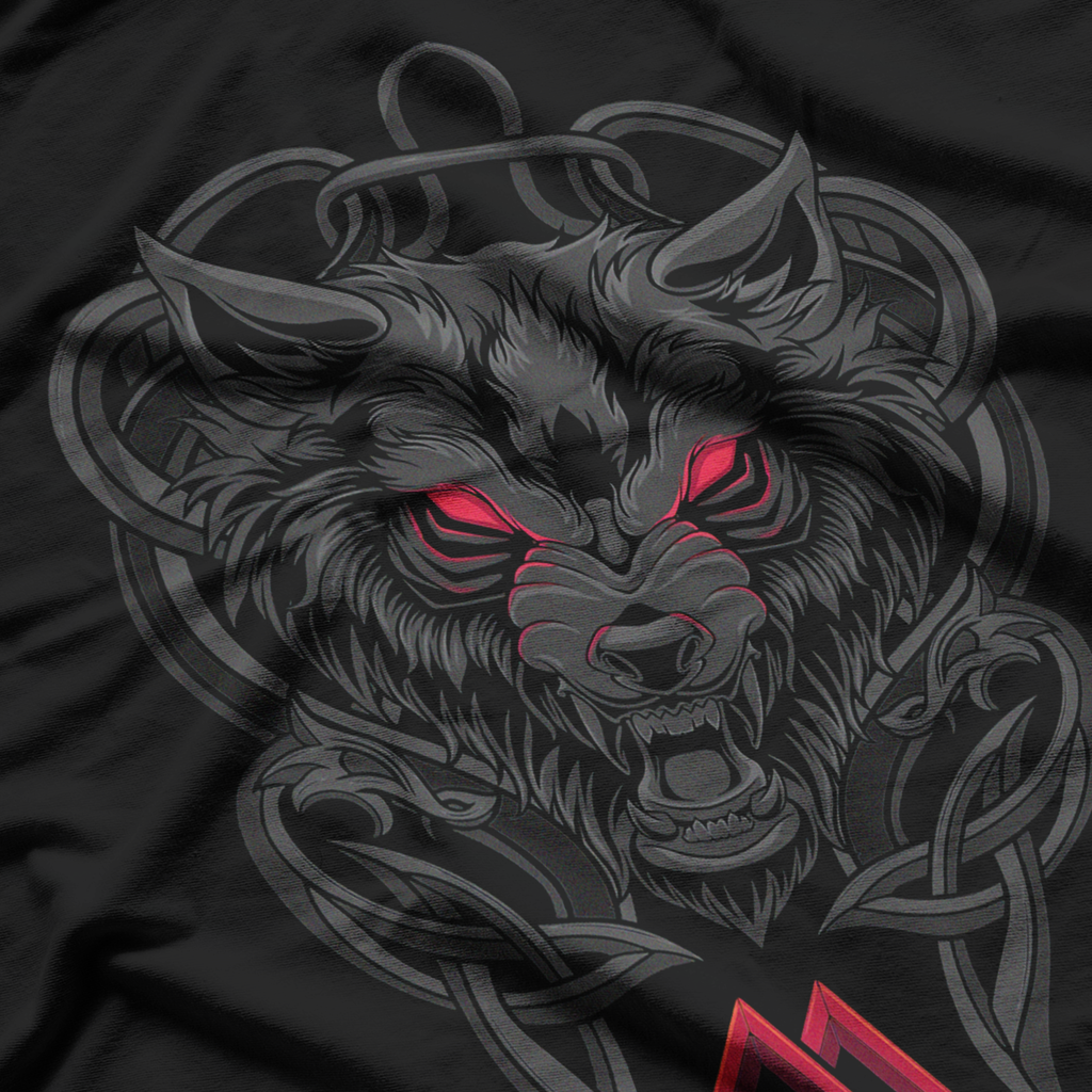 Viking Fenrir - Monstrous Wolf Valknut Norse T-Shirt