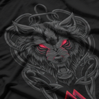 Viking Fenrir - Monstrous Wolf Valknut Norse T-Shirt
