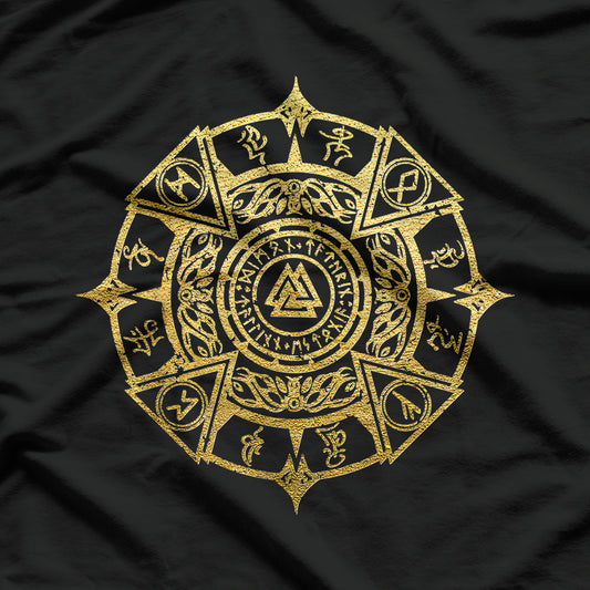 Viking Nordic Norse Circle Mystical Runes T-Shirt