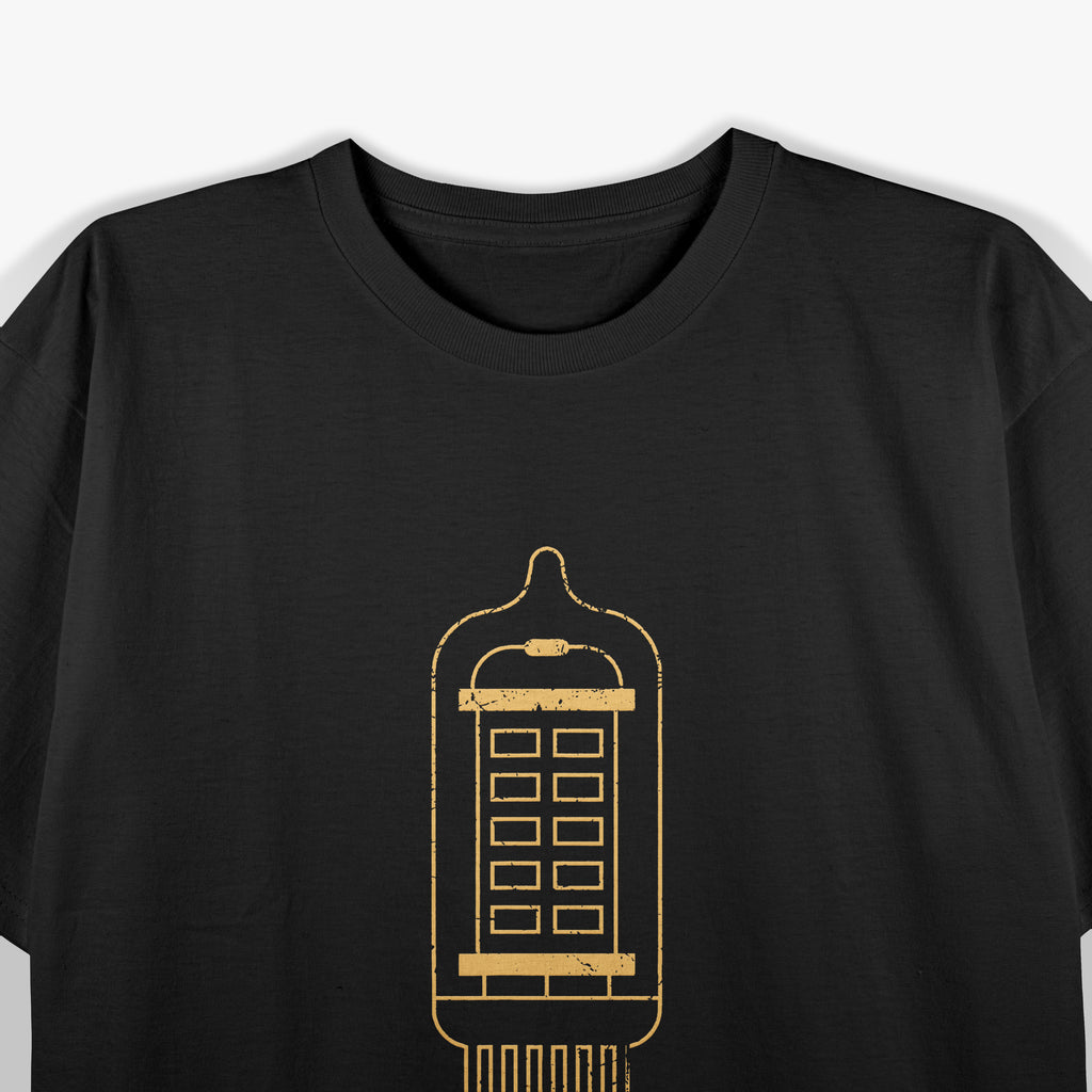 Vintage Vacuum Tube Amplifier Analog Valve Retro Music Sound T-Shirt