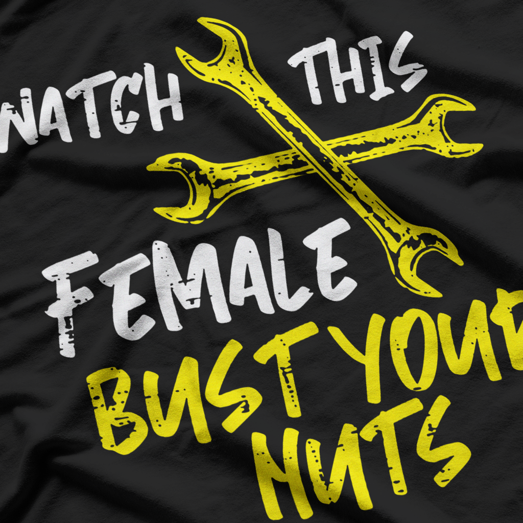 Watch This Female Wrench Car Auto Mechanic Garage T-Shirt