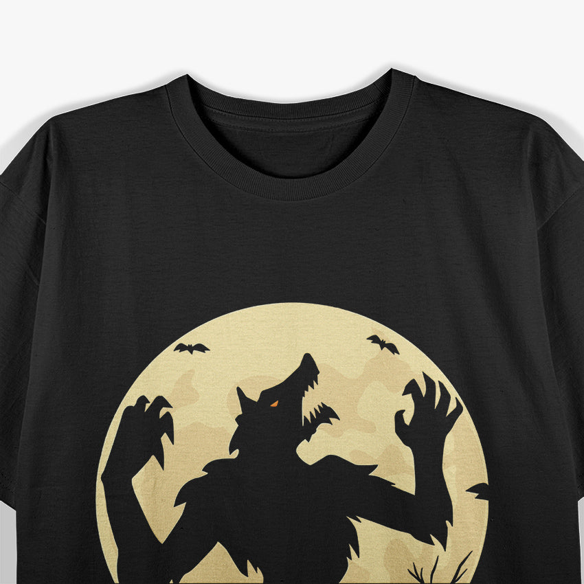 Werewolf Howling at the Full Moon - Mystical Creature T-Shirt